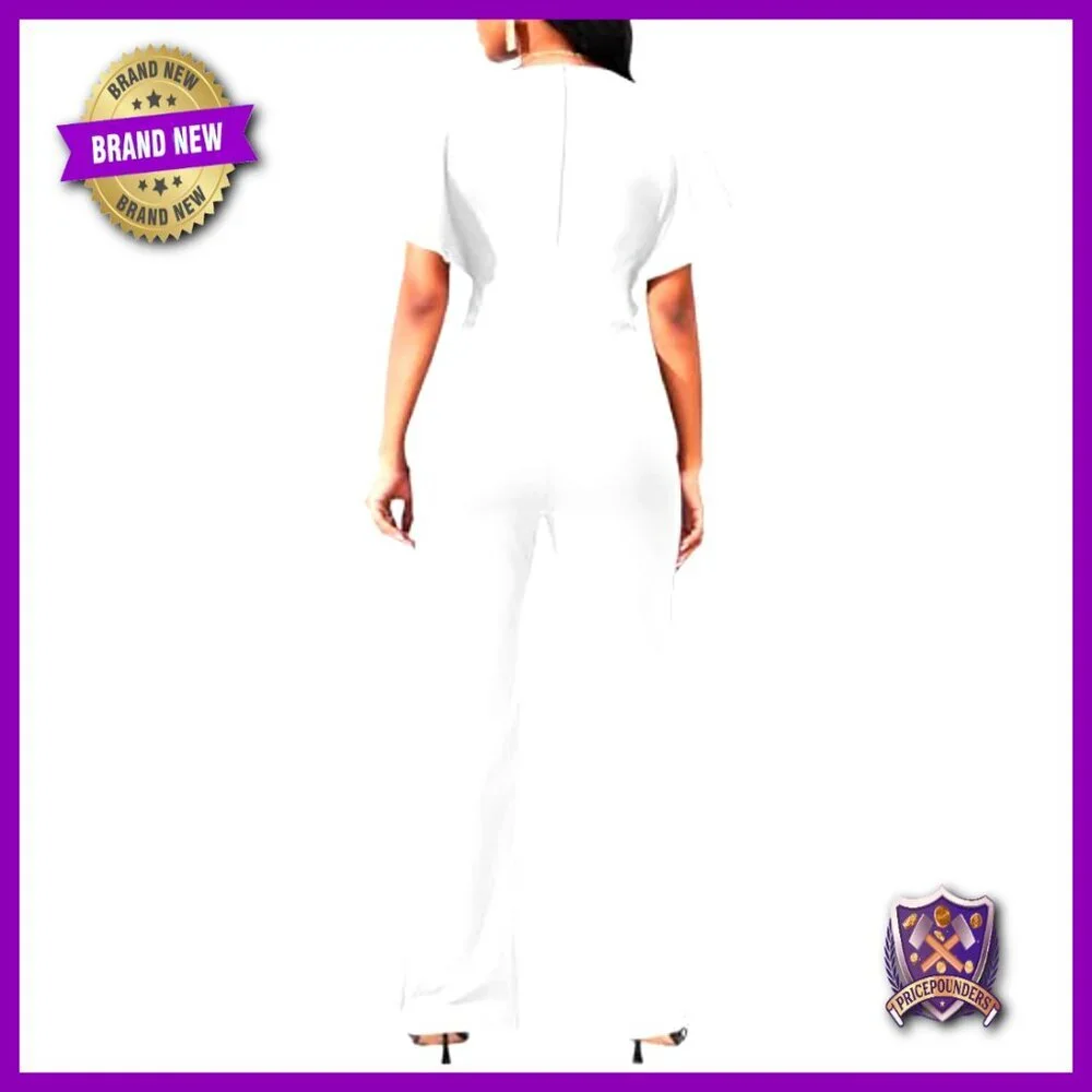 Long Straight Pants Jumpsuit for Women Formal Business Casual Wear